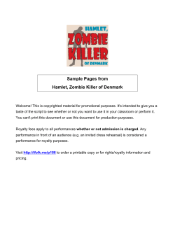 Sample Pages from Hamlet, Zombie Killer of Denmark