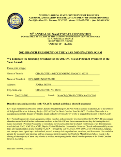 north carolina state conference of branches