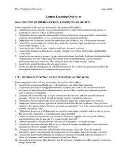 Lecture Learning Objectives