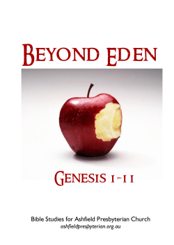 Genesis 1-11 - Ashfield Presbyterian Church