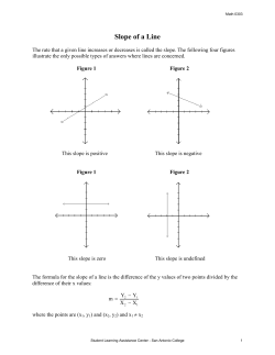 Slope of a Line - Alamo Colleges