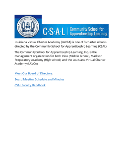 LAVCA Charter Information - Louisiana Virtual Charter Academy