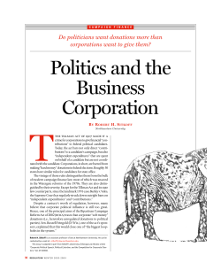 Politics and the Business Corporation
