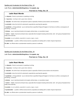 Latin Root Words Latin Root Words