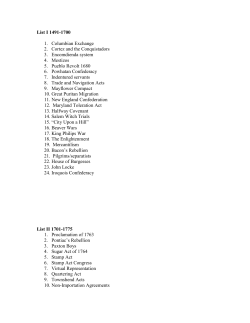 List I 1491-1700 1. Columbian Exchange 2. Cortez and the