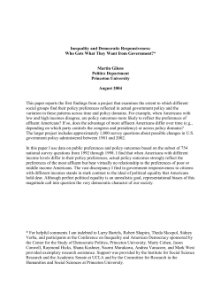 Inequality and Democratic Responsiveness