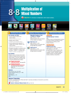 Multiplication of Mixed Numbers