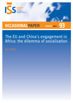 The EU and China`s engagement in Africa - EUISS