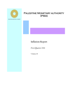 Inflation Report, Q1, 2016 - Palestine Monetary Authority