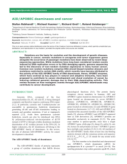 AID/APOBEC deaminases and cancer