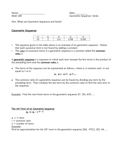Geometric Sequence