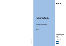 Rock mechanics modelling of rock mass properties