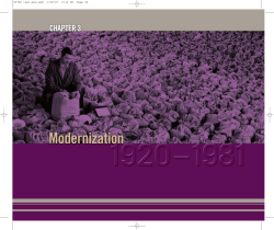 CHAPTER 3 &ndash; Modernization, 1920&ndash;1981