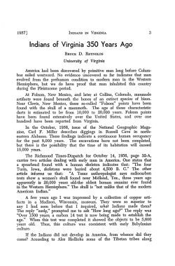 Indians of Virginia 350 Years Ago