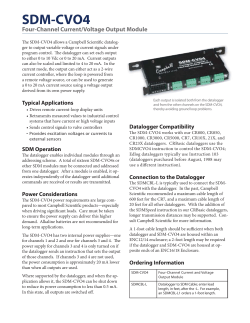 SDM-CVO4 Four-Channel Current/Voltage Output Module Brochure