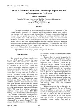 Effect of Combined Stabilizers Containing Konjac Flour and κ