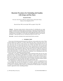Heuristic Procedures for Scheduling Job Families with Setups and