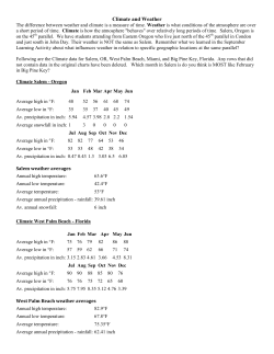 Climate and Weather - Oregon 4-H