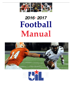 2016 - 2017 UIL Football Manual