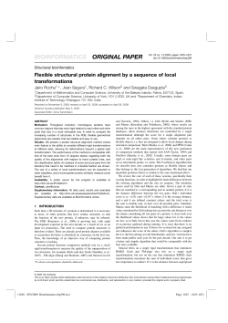 Flexible structural protein alignment by a sequence of local