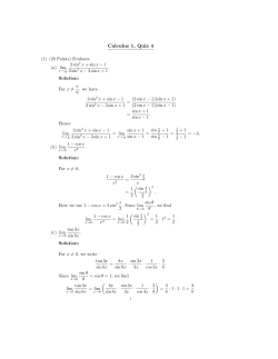Calculus 1, Quiz 4