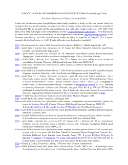 LINKS TO JACOB BALDE`S WORKS NOW ONLINE IN PDF FORMAT