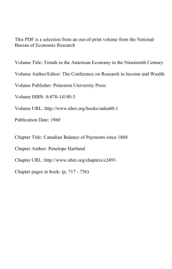 Canadian Balance of Payments since 1868