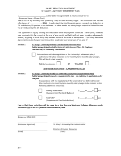 salary reduction agreement - TIAA-CREF