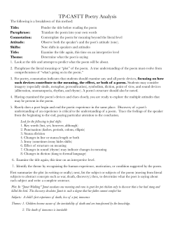 TP-CASTT Poetry Analysis