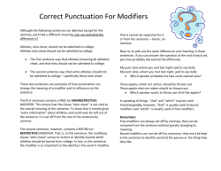 Correct Punctuation For Modifiers
