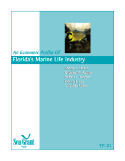 An economic Profile of Florida`s Marine Life Industry
