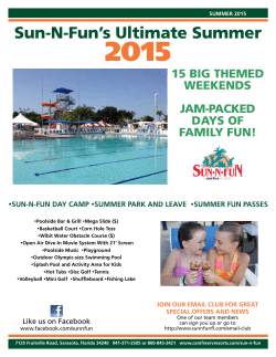 Summer Activities Calendar