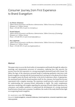 Consumer Journey from First Experience to Brand Evangelism