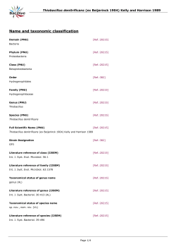 Thiobacillus denitrificans (ex Beijerinck 1904) Kelly and