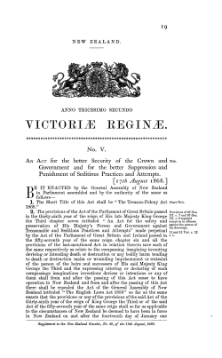 32 Victoriae 1868 No 5 The Treason-Felony Act 1868