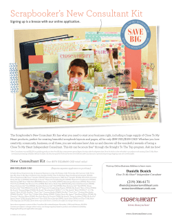Scrapbooker`s New Consultant Kit