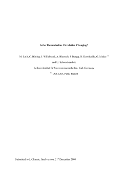 Is the thermohaline circulation changing