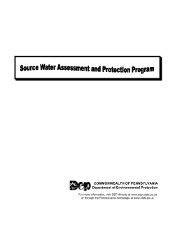 Source Water Assessment and Protection Program