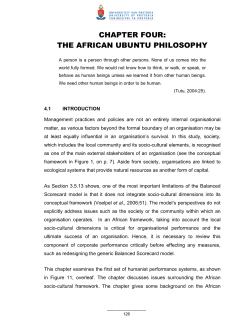 r 4 chapter four: the african ubuntu philosophy