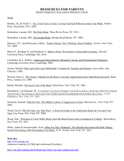 Parent Resources from Houlihan Presentation