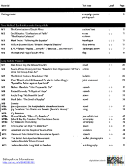 Material Text type Level Page M 3 Ml M4 M 5 M 9 M 9a M 9b M 10a