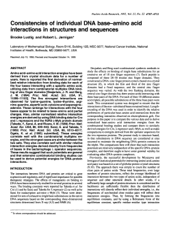 Consistencies of individual DNA base
