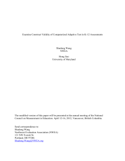 Examine Construct Validity of Computerized Adaptive Test