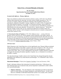 Point of View: A Personal Philosophy of Education Dr. Eric Prater