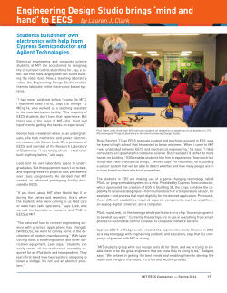 Engineering Design Studio brings `mind and hand` to EECS by