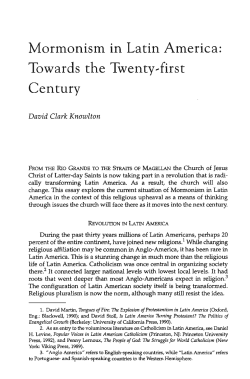 Mormonism in Latin America - Dialogue: A Journal of Mormon Thought
