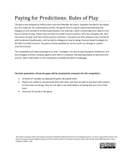 Paying for Predictions - Red Cross Red Crescent Climate Centre