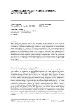 Democratic Peace and Electoral Accountability - Paola Conconi