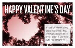 In honor of Valentine`s Day, you`ve been gifted 7 tons of carbon
