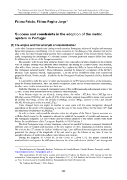 Success and constraints in the adoption of the metric system in